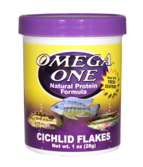 Omega One Cichlid Flake Fish Food (1 oz)