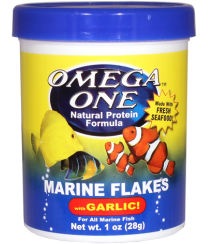 Omega One Garlic Marine Flakes for Saltwater Fish (1 oz)