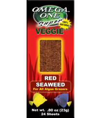 Omega One Super Veggie Seaweed for Algae Grazers (Red 24 sheets)