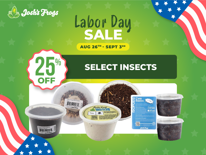 Save 25% on select live insects.