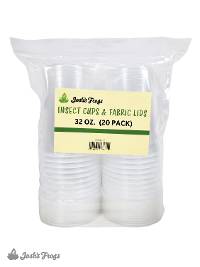 32 oz. Insect Cups and FABRIC Lids - 20 Pack