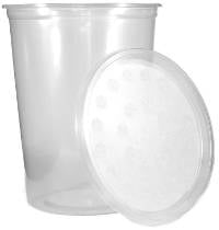 Plastic Deli Insect Cup with FABRIC Vented Lid (32 oz)
