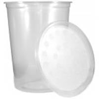 Plastic Deli Insect Cup with FABRIC Vented Lid (32 oz - 50 count sleeve)