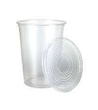 Plastic Insect Cup & Vented Lid (32 oz)