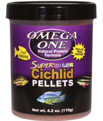 Omega One Super Color Small Sinking Cichlid Pellets (4.2 oz)