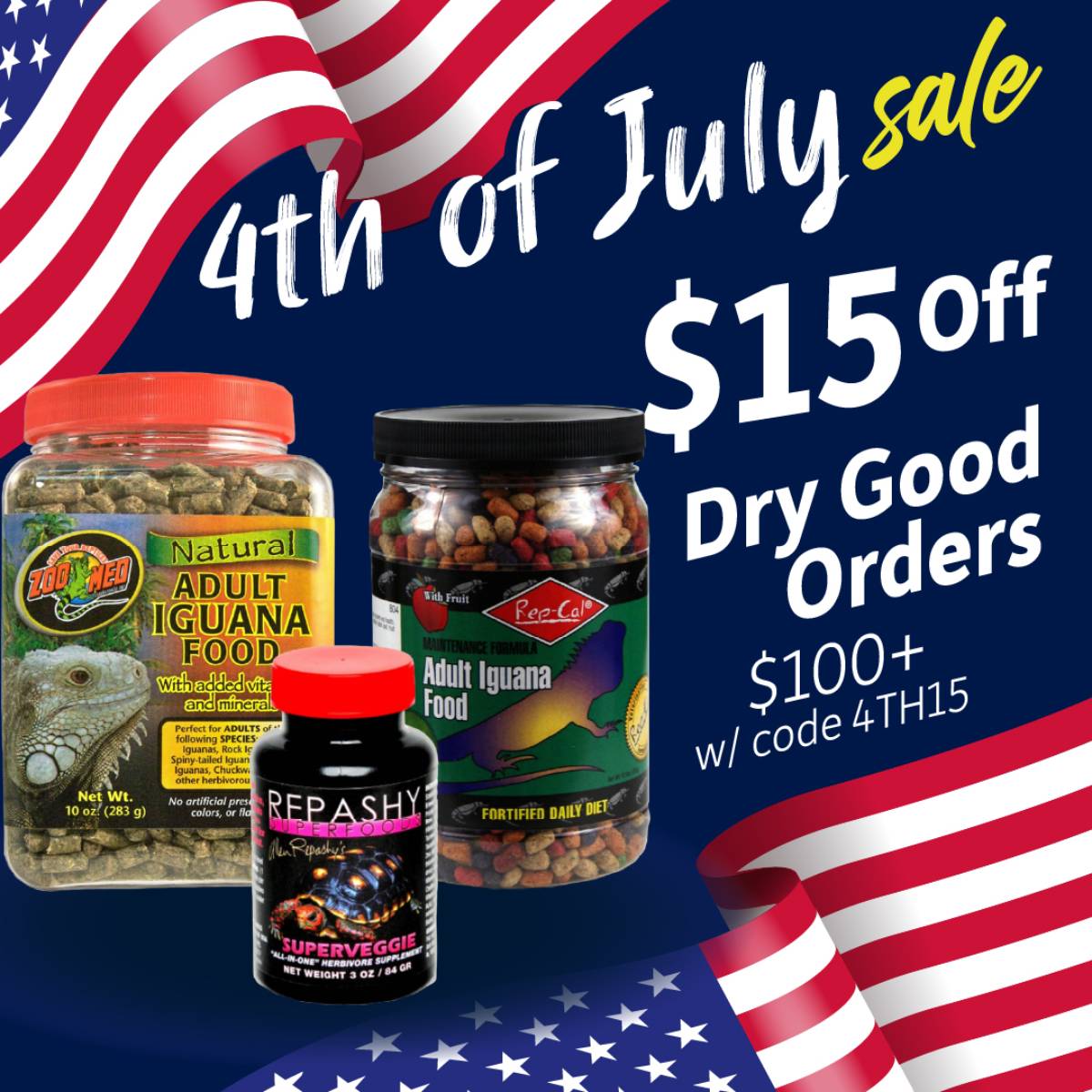 Save $15 on $100+ or more of dry goods.