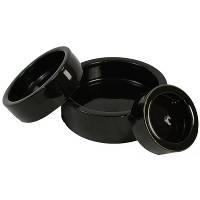 Lugarti Escape-Proof Ceramic Insect Feeder Dish | Black (Small)