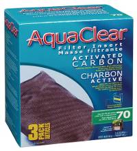 AquaClear 70 Activated Carbon Filter Insert (12.6 oz) 3 Pack