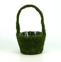 Galapagos Decorative Vista Round Moss Basket with Handles (Medium)