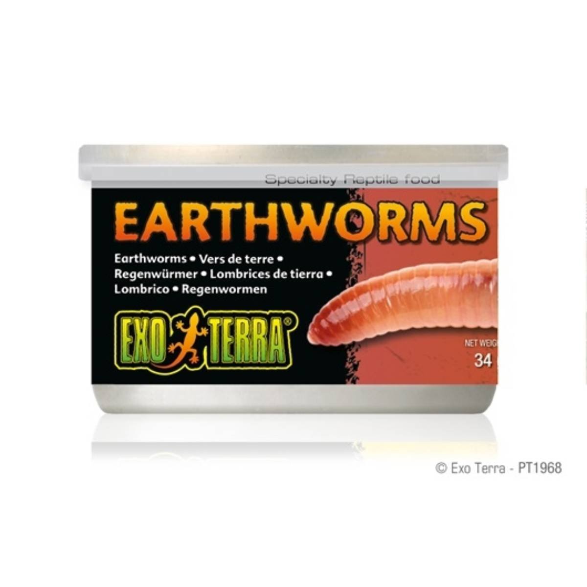 Exo Terra Canned Earthworms Specialty Reptile Food - 1.2 oz