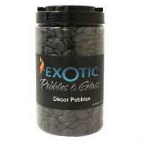 Exotic Pebbles Polished Black Gravel (5lb Jar)