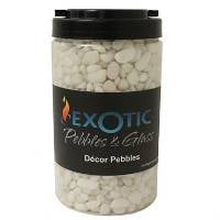 Exotic Pebbles Polished White Gravel (5lb Jar)