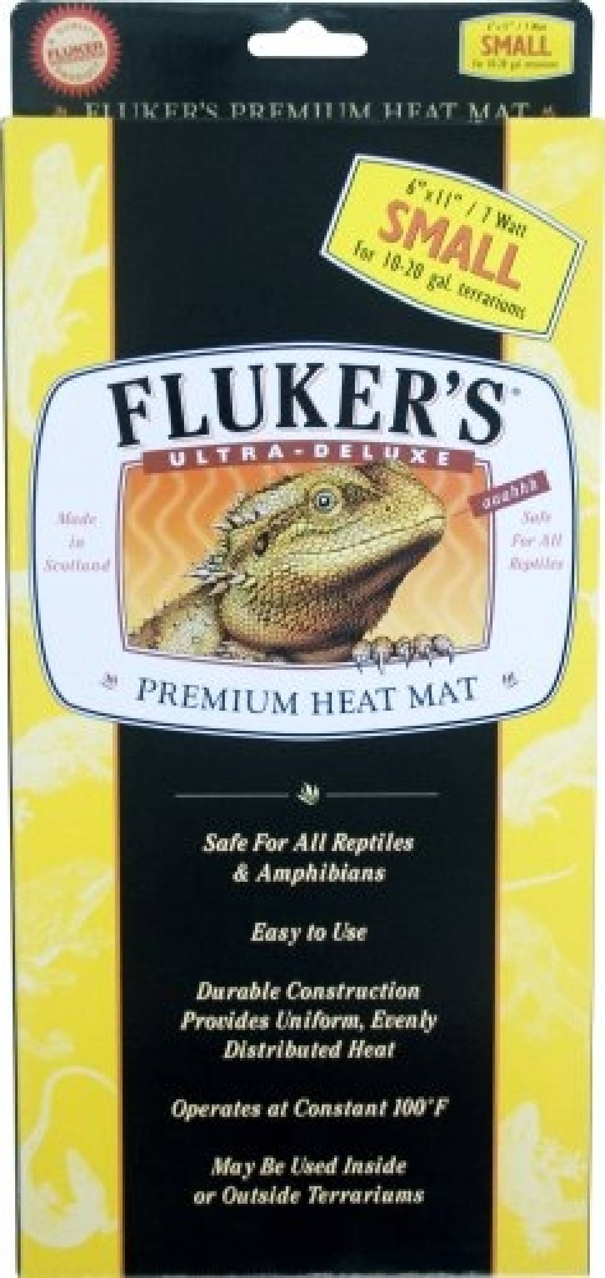 Fluker's Heat Mat for Reptiles and Small Animals Black, Mini (4x5-Inch,  2-Watts)