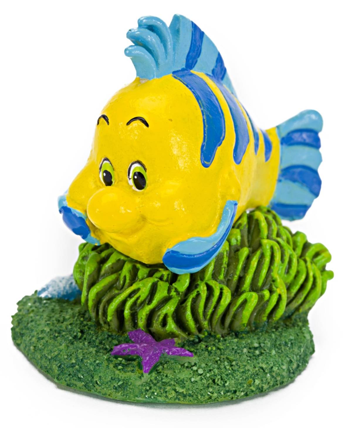 Penn-Plax Disney Little Mermaid Mini Aquarium Ornaments - Flounder (1.75  Tall) - DISCONTINUED