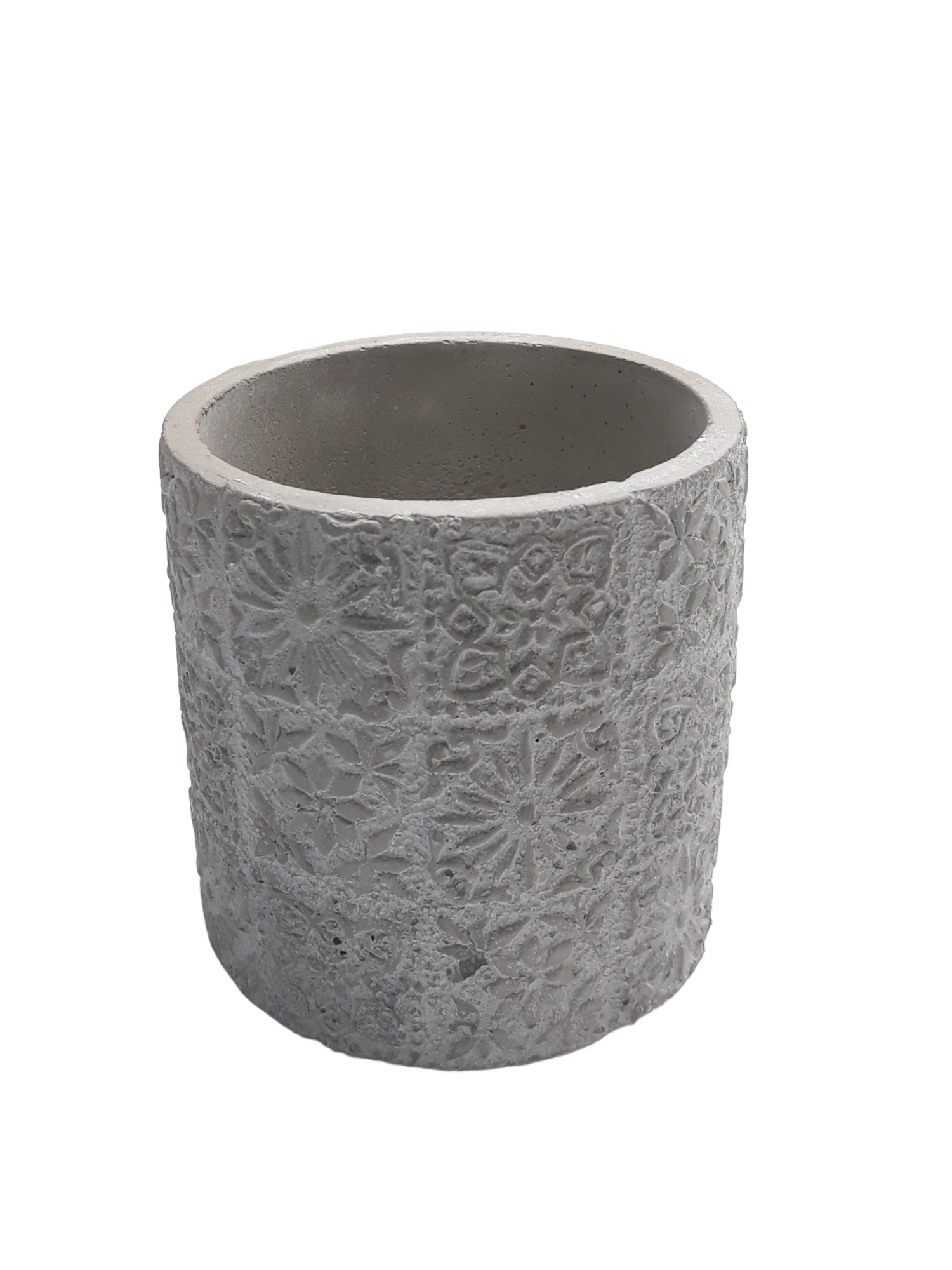 Michael Carr Designs® 3.5" Floral Patchwork Pot - Light Gray