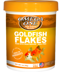 Omega One Goldfish Flakes Fish Food (1 oz)