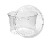CLEAR Plastic Display Cups with Lids (16 oz. - 500 count case)