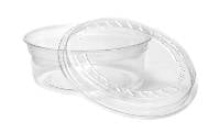 CLEAR Plastic Display Cups with Lids (8 oz - 50 count sleeve)