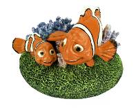Penn-Plax Disney Finding Dory Aquarium Ornament - Nemo & Marlin (6" Tall)