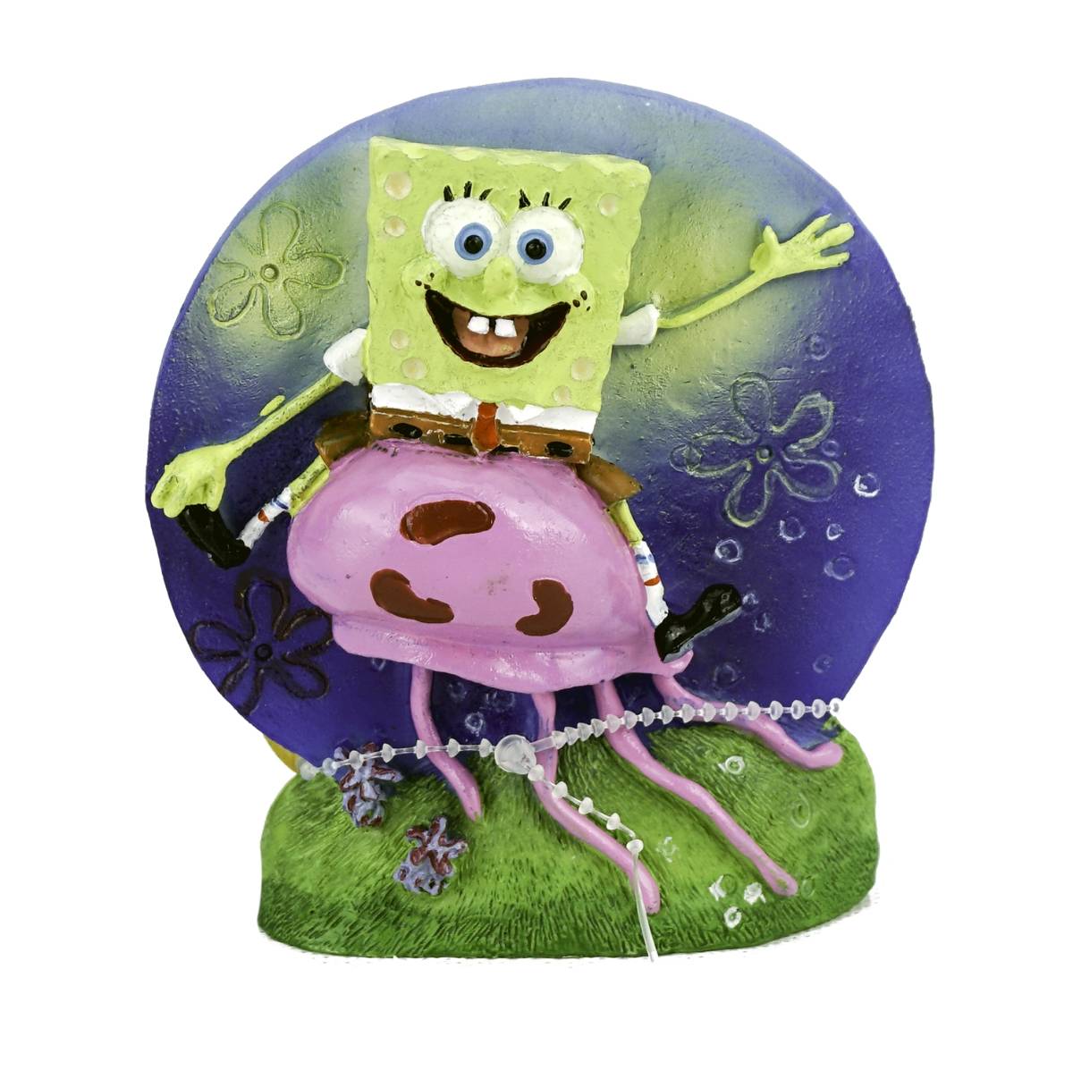 Penn-Plax Nickelodeon Spongebob Squarepants Medium Aquarium Ornaments -  SpongeBob Riding a Jellyfish (3 Tall)