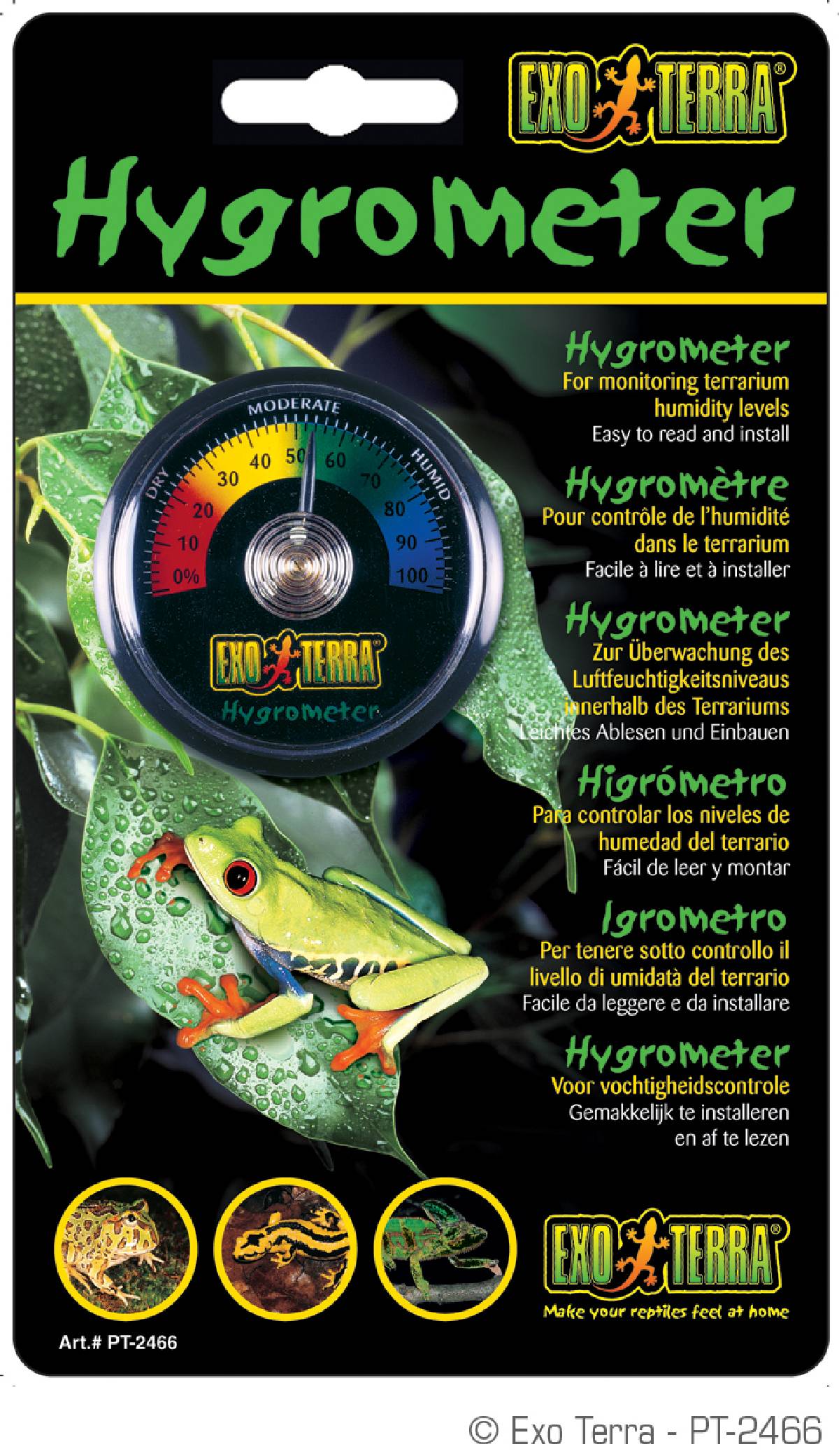 Exo-Terra Digital Hygrometer For Reptile Terrariums Habitats Homes PT2477