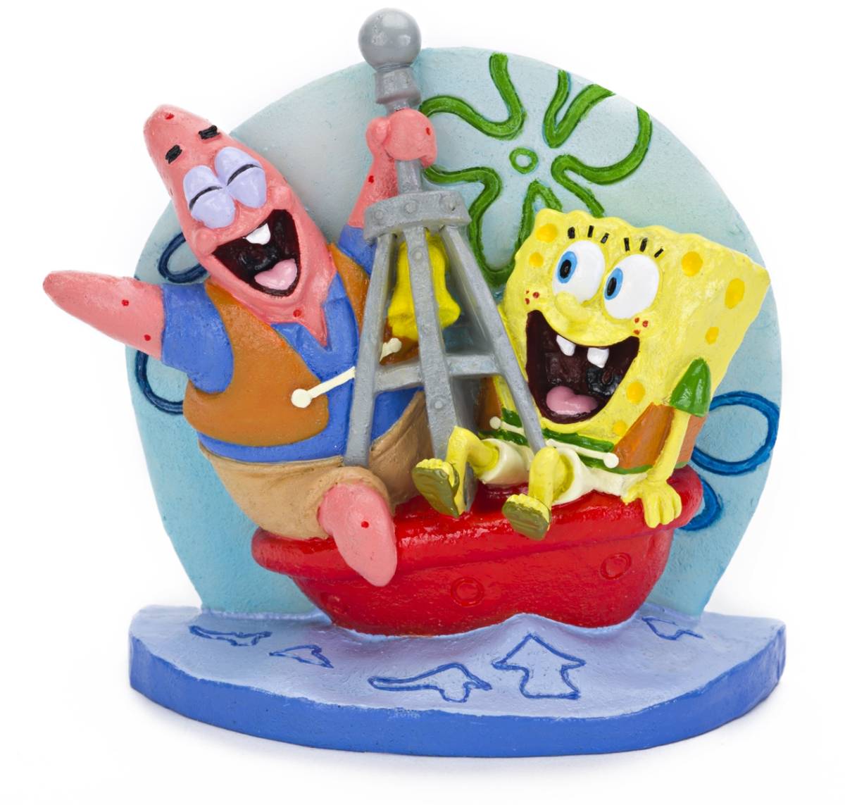 Penn Plax SBR42 3 in. Spongebob & Patrick On Buoy