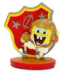 Penn-Plax Nickelodeon Spongebob Squarepants Football Player Aquarium Ornament (3" Tall)