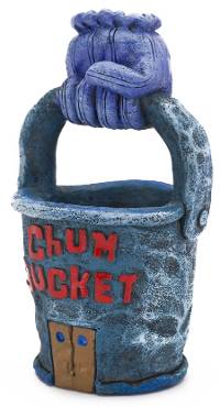 Penn-Plax Nickelodeon Spongebob Squarepants Aquarium Ornament - Chum Bucket (4" Tall)