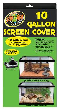 Zoo Med Screen Cover with Clamp Lamp Bracket (for 10 gallon tanks)