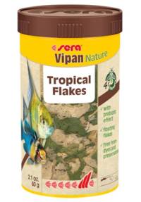Sera Vipan Nature Tropical Flakes (2.1 oz, 250 mL) - CLOSE TO EXPIRATION
