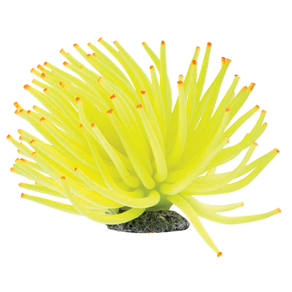 Tetra GloFish Anemone Aquarium Ornament (Yellow)