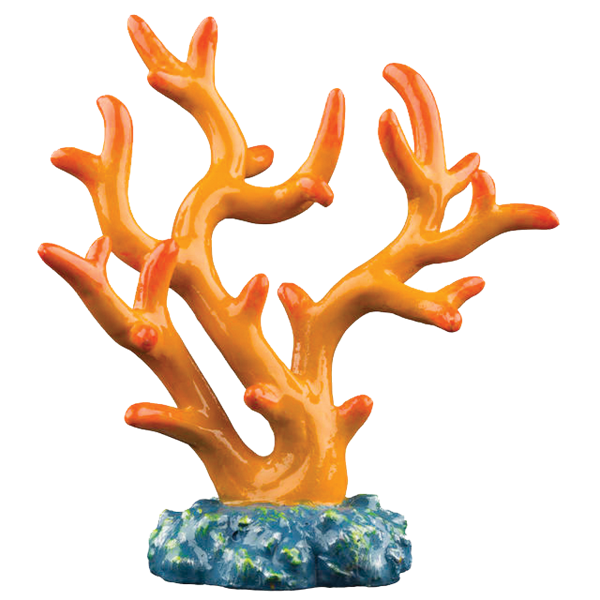 Tetra GloFish Branch Coral Aquarium Ornament (Small - Orange/Yellow)