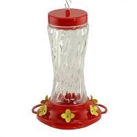 Panacea™ Audobon Woodlink Swirl Glass Hummingbird Feeder (16oz) 