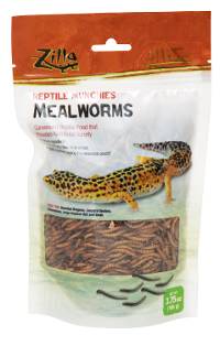 Zilla Reptile Munchies Mealworms (3.75 oz, 106 g) - CLOSE TO EXPIRATION