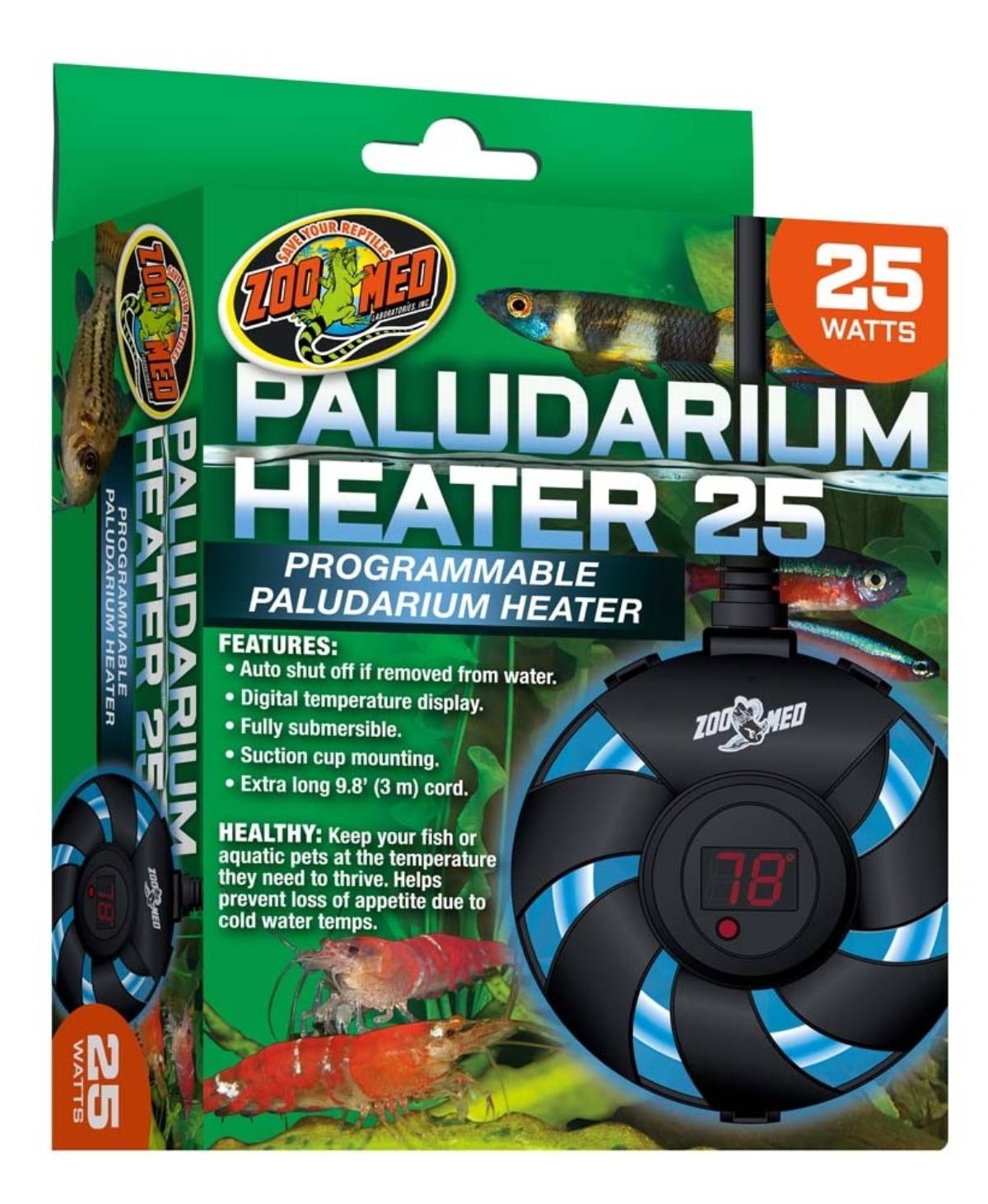 Zoo Med Nano Infrared Heat Lamp - 25 Watt Nighttime Heat For Small Reptile & Insect Terrariums