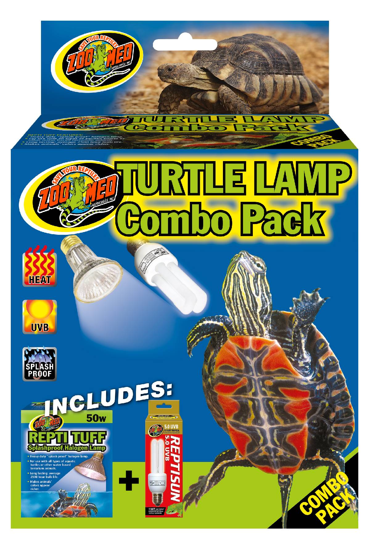 Zoo Med Turtle Tuff Splashproof Halogen Lamp, 90 Watts